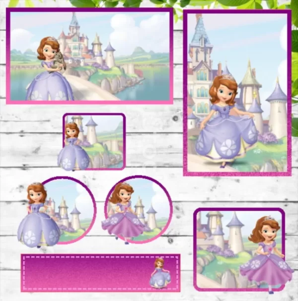 Etiqueta Escolar Princesa Sofia Studio e Pdf