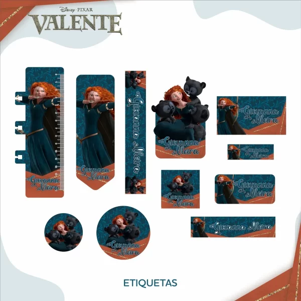 Etiqueta Escolar Valente Pdf e Png