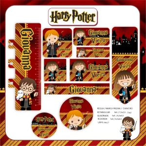 Arquivo Etiqueta Escolar Harry Potter