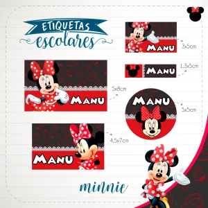 Arquivo Etiqueta Minnie Studio e Pdf