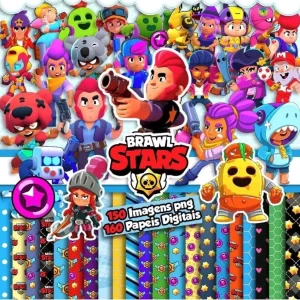 Papel Digital Scrapbook Brawl Stars