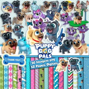 Papel Digital Scrapbook Puppy Dog