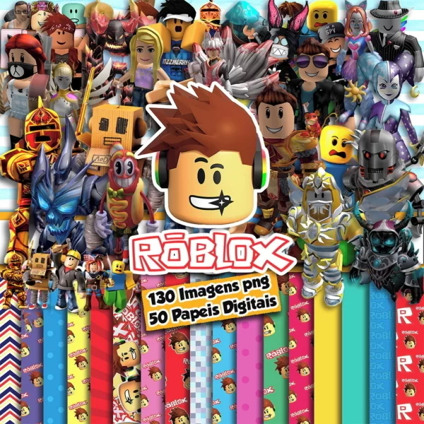 Papel Digital Scrapbook Roblox Jpg e Png