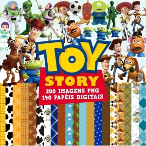 Papel Digital Scrapbook Toy Story Jpg e Png