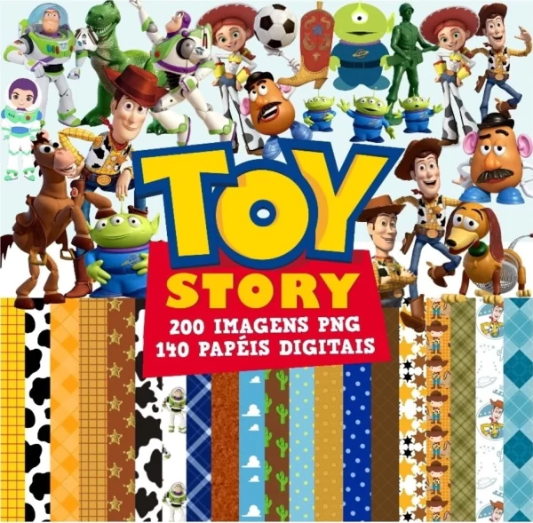 Papel Digital Scrapbook Toy Story Jpg e Png