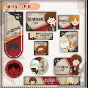 Tema Digital Etiqueta Escolar Harry Potter