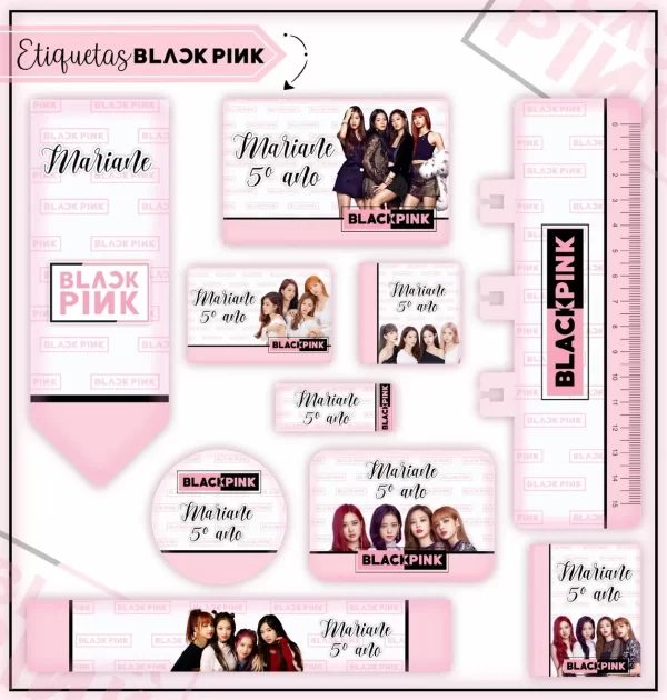 Volta as Aulas Etiqueta Escolar Blackpink