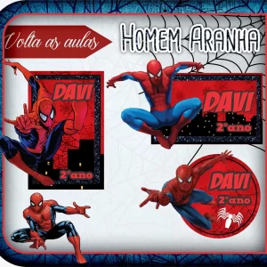 Volta as Aulas Etiqueta Homem Aranha