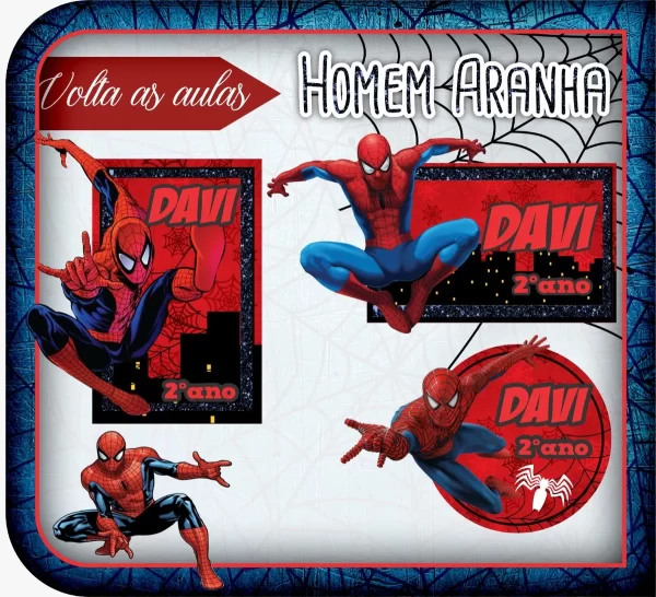 Volta as Aulas Etiqueta Homem Aranha