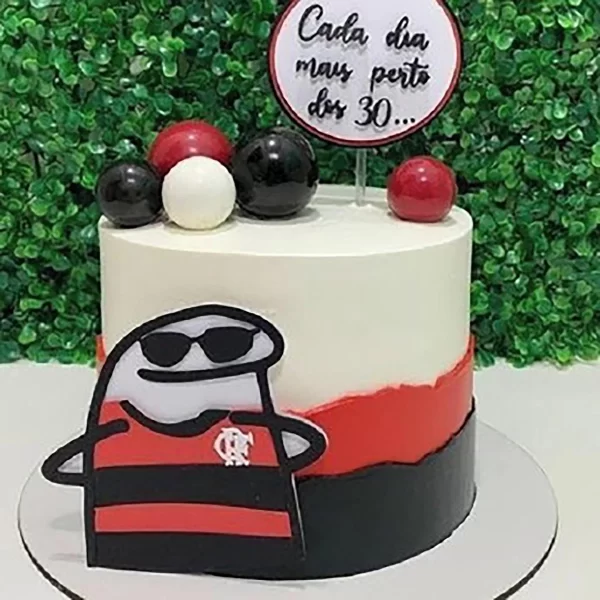 Topo de Bolo Flork Flamengo Studio