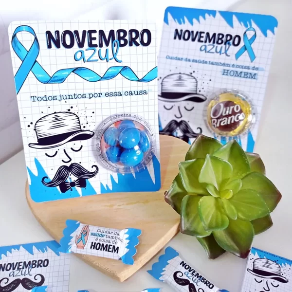 Arquivo Corte Novembro Azul Studio, Png e Pdf