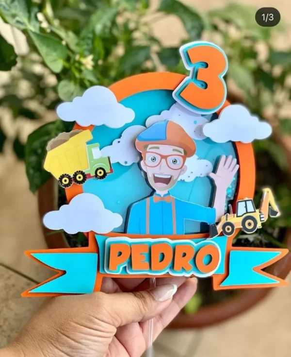 Arquivo Corte Topo de Bolo Blippi Studio