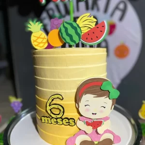 Arquivo Topo de Bolo Menina e Frutas Studio