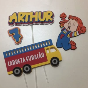 Topo de Bolo Fofão Carreta Furacão Studio