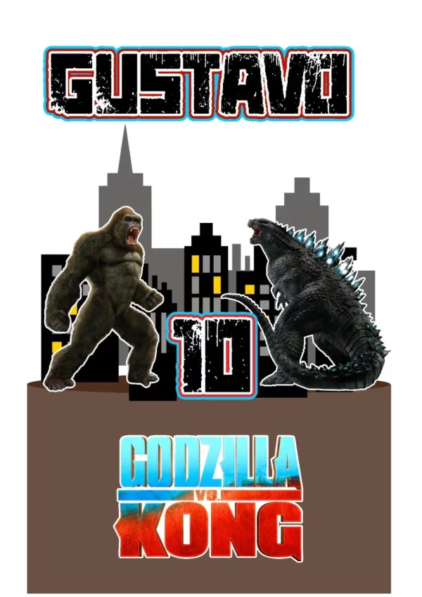 Arquivo de Corte Topo Bolo Godzilla Studio