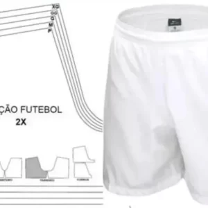 Molde Short Calção Futebol PP ao G5 Pdf e Cdr