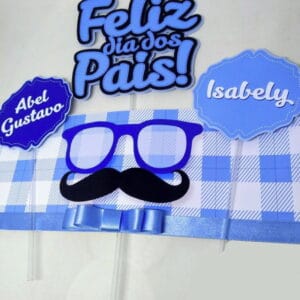 Topo de Bolo Dia dos Pais Silhouette Studio