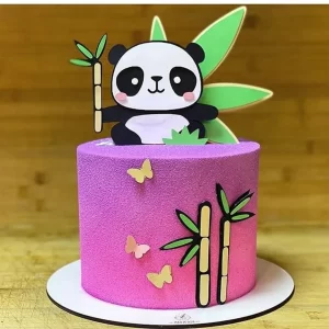 Arquivo Topo de Bolo Panda para Imprimir Studio