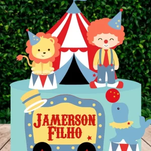 Topo de Bolo Circo para Imprimir Studio
