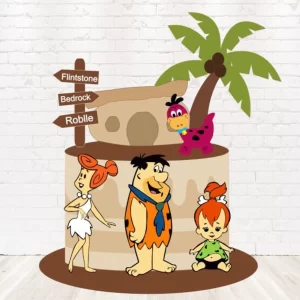 Topo de Bolo Flintstones para Imprimir Studio