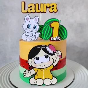 Topo de Bolo Magali e Gatinha Marie Studio
