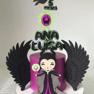 Topo de Bolo Malévola Silhouette Studio