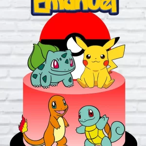 Topo de Bolo Pokémon para Imprimir Studio