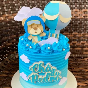 Topo de Bolo Ursinho Baloeiro para Imprimir Studio