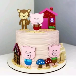 Topo de Bolo 3 Porquinhos Silhouette Studio