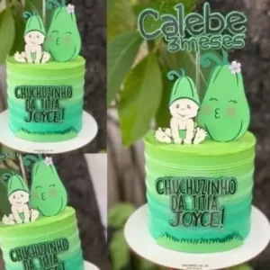 Topo de Bolo Bebe e Chuchu Studio