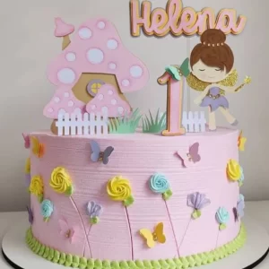 Topper de Bolo Jardim das Fadas Studio