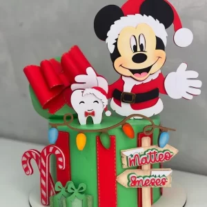 Topo de Bolo Mickey Natal Studio