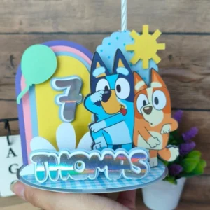 Decoração Topo de Bolo Bluey Studio