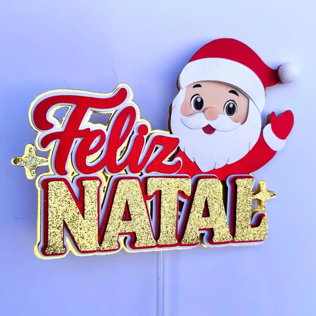 Topo de Bolo Feliz Natal Noel Studio