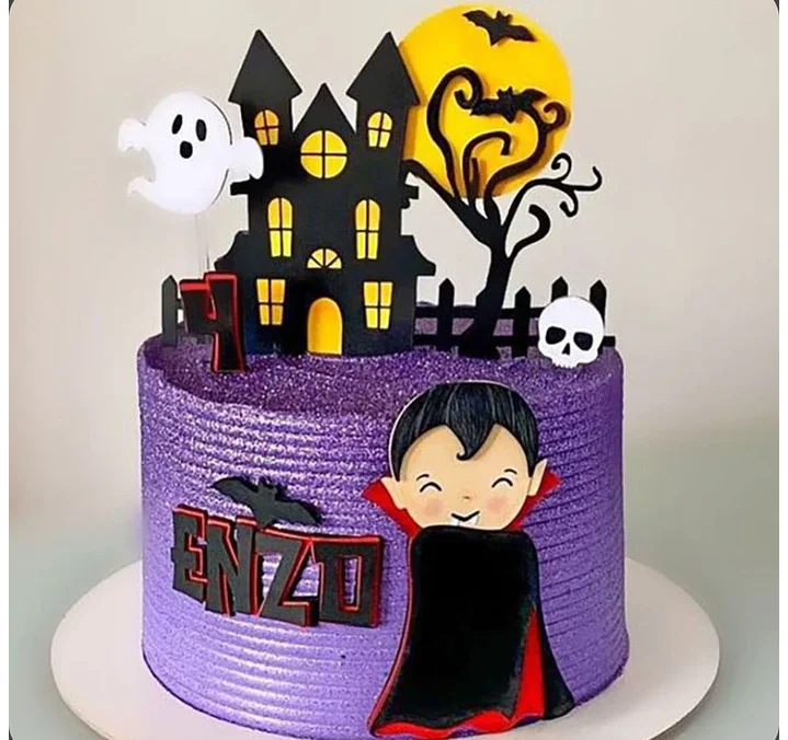 Topo de Bolo Halloween Conde Drácula Studio