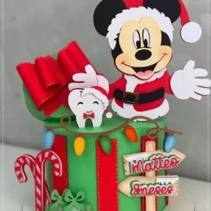 Topo de bolo mickey feliz natal studio